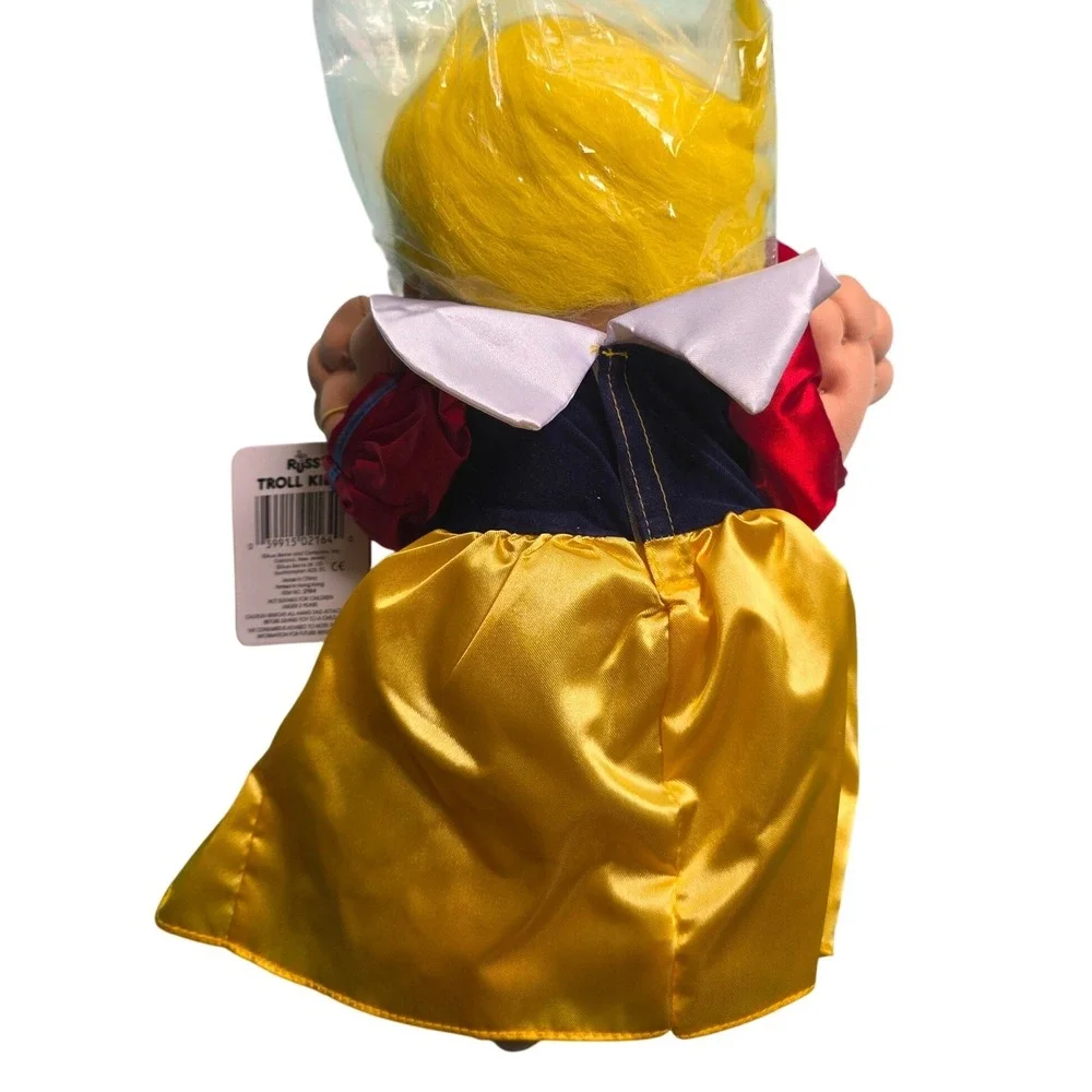 Vintage Russ Berrie Troll‎ Kidz Snow White Plush Doll Yellow Hair 2164 NWT